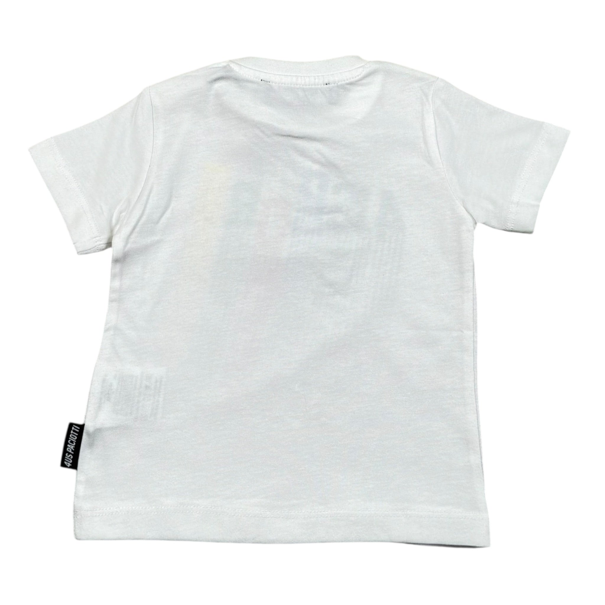 Cesare Paciotti T-Shirt Girocollo Tinta Unita con Stampa per Neonato TSP1111B BIANCO CESARE PACIOTTI 