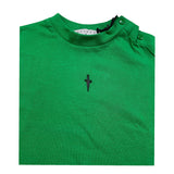 Cesare Paciotti T-Shirt Girocollo Tinta Unita con Stampa per Neonato TSP5105BX VERDE CESARE PACIOTTI 