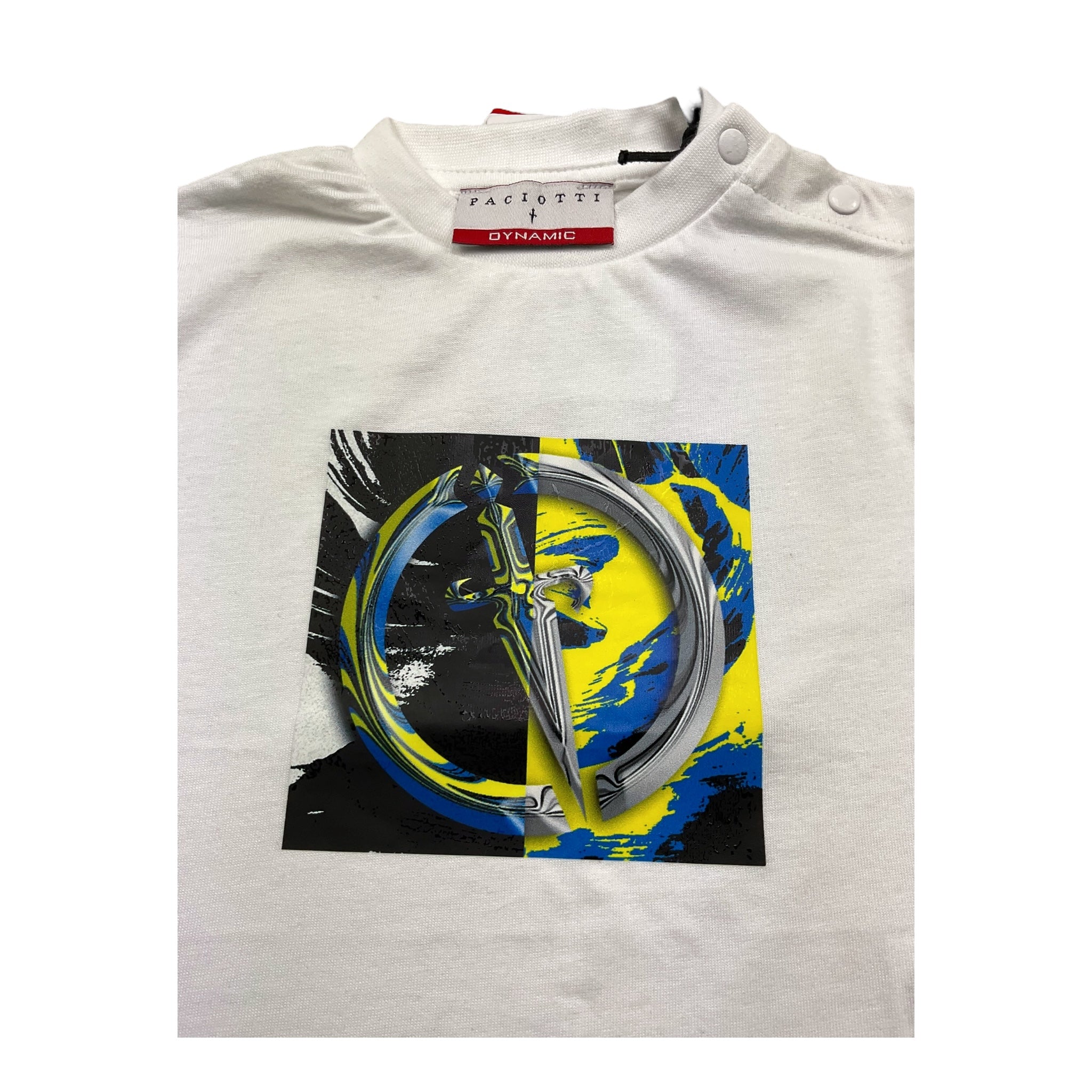 Cesare Paciotti T-Shirt Girocollo Tinta Unita con Stampa per Neonato TSP5107BX BIANCO CESARE PACIOTTI 