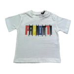 Cesare Paciotti T-Shirt Girocollo Tinta Unita con Stampa per Neonato TSP5115BXX BIANCO CESARE PACIOTTI 