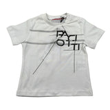 Cesare Paciotti T-Shirt Girocollo tinta unita con Stampa Bianco per Bambino TSP5165BXXX BIANCO CESARE PACIOTTI 