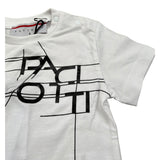 Cesare Paciotti T-Shirt Girocollo tinta unita con Stampa Bianco per Bambino TSP5165BXXX BIANCO CESARE PACIOTTI 