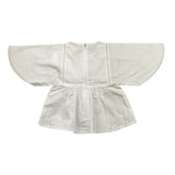 Chloe' Camicia Tinta Unita Traforata per Neonata C20020 BIANCO CHLOE' 