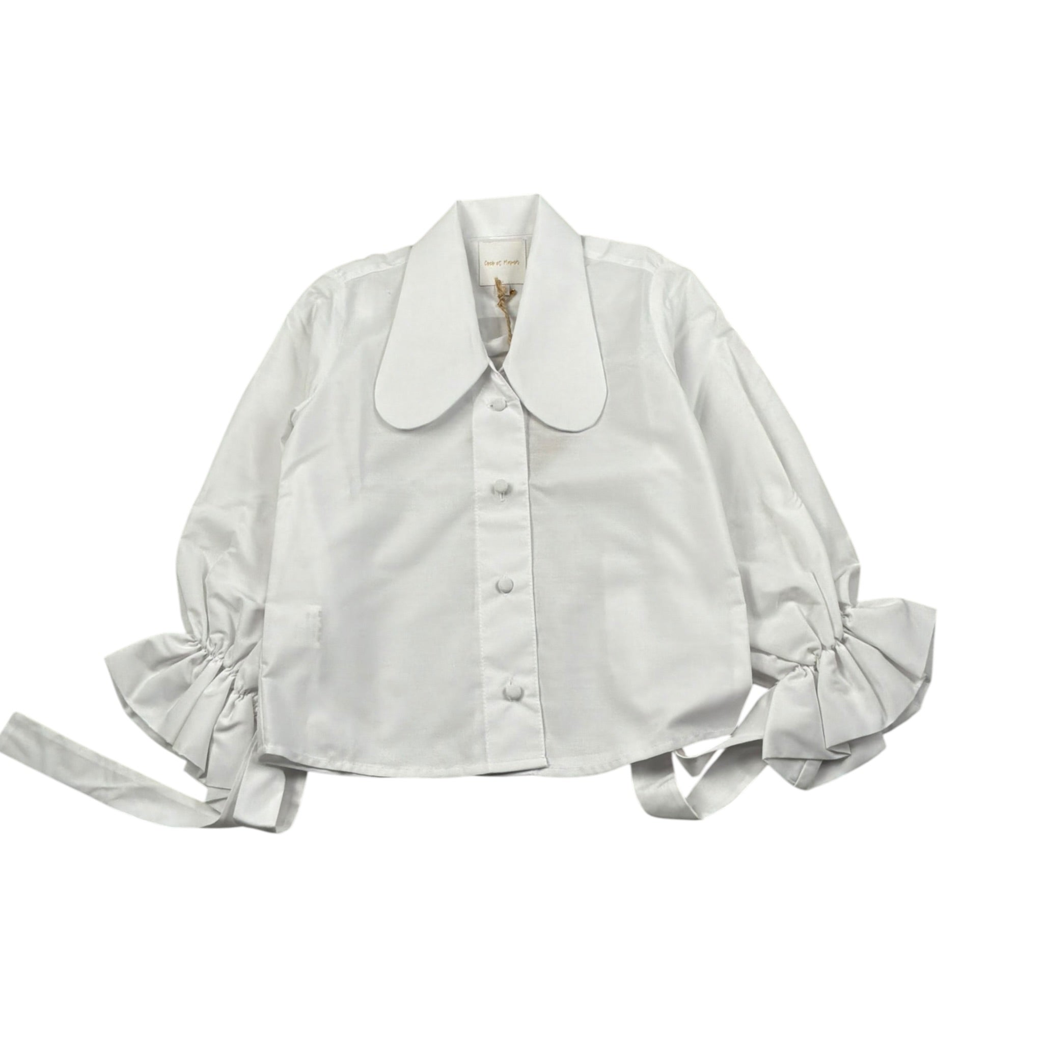 Coco' Et Mama' Camicia Manica Lunga Tinta Unita per Bambina IMAI BIANCO COCO' ET MAMA' 