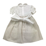 Colibri Abito Mezza Manica Bicolore con Fantasia A Righe per Neonata 4ATCTCP5F BIANCO/BEIGE COLIBRI 