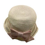 Colori Chiari Cappello In Paglia Tinta Unita con Applicazioni per Neonata FN996340 PANNA COLORI CHIARI 