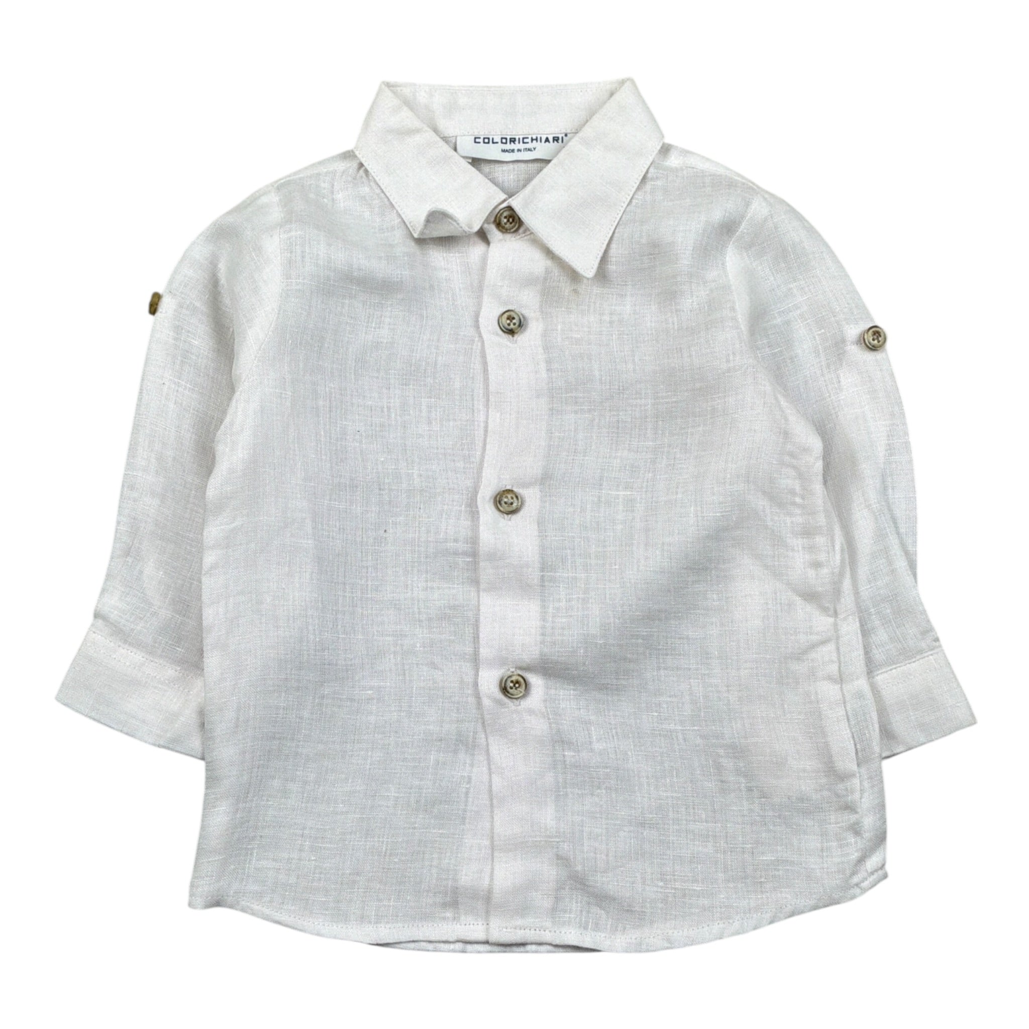 Colori Chiari Completo 2 Pezzi Camicia-Pantalone Bicolore con Fantasia A Quadri Bianco/Azzurro per Neonato MN403080 BIANCO/AZZURRO COLORI CHIARI 