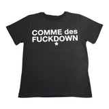 Comme Des Fuckdown T-Shirt tinta unita con Stampa Nero per Bambina TSCD9302J NERO COMME DES FUCKDOWN 