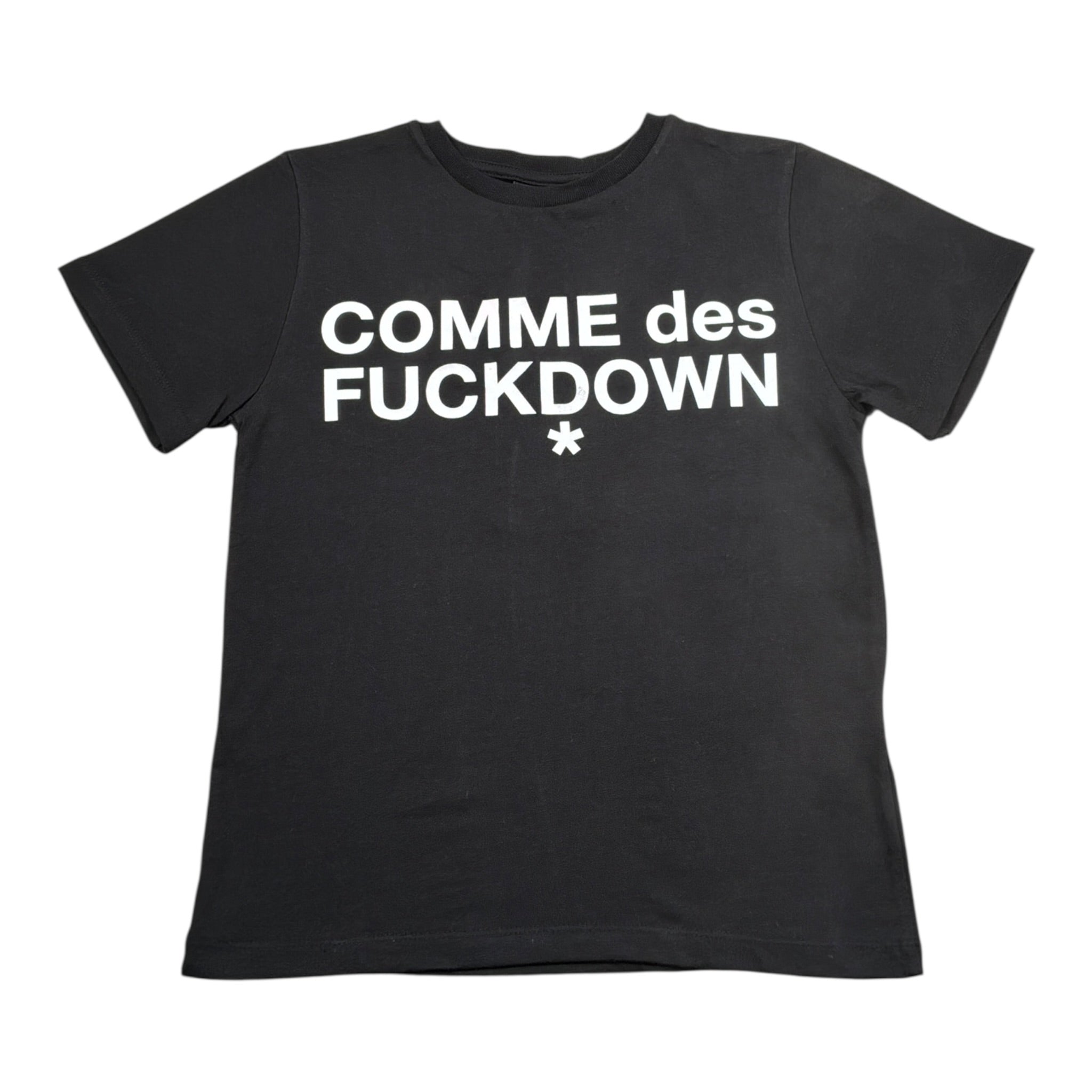 Comme Des Fuckdown T-Shirt tinta unita con Stampa Nero per Bambina TSCD9302J NERO COMME DES FUCKDOWN 