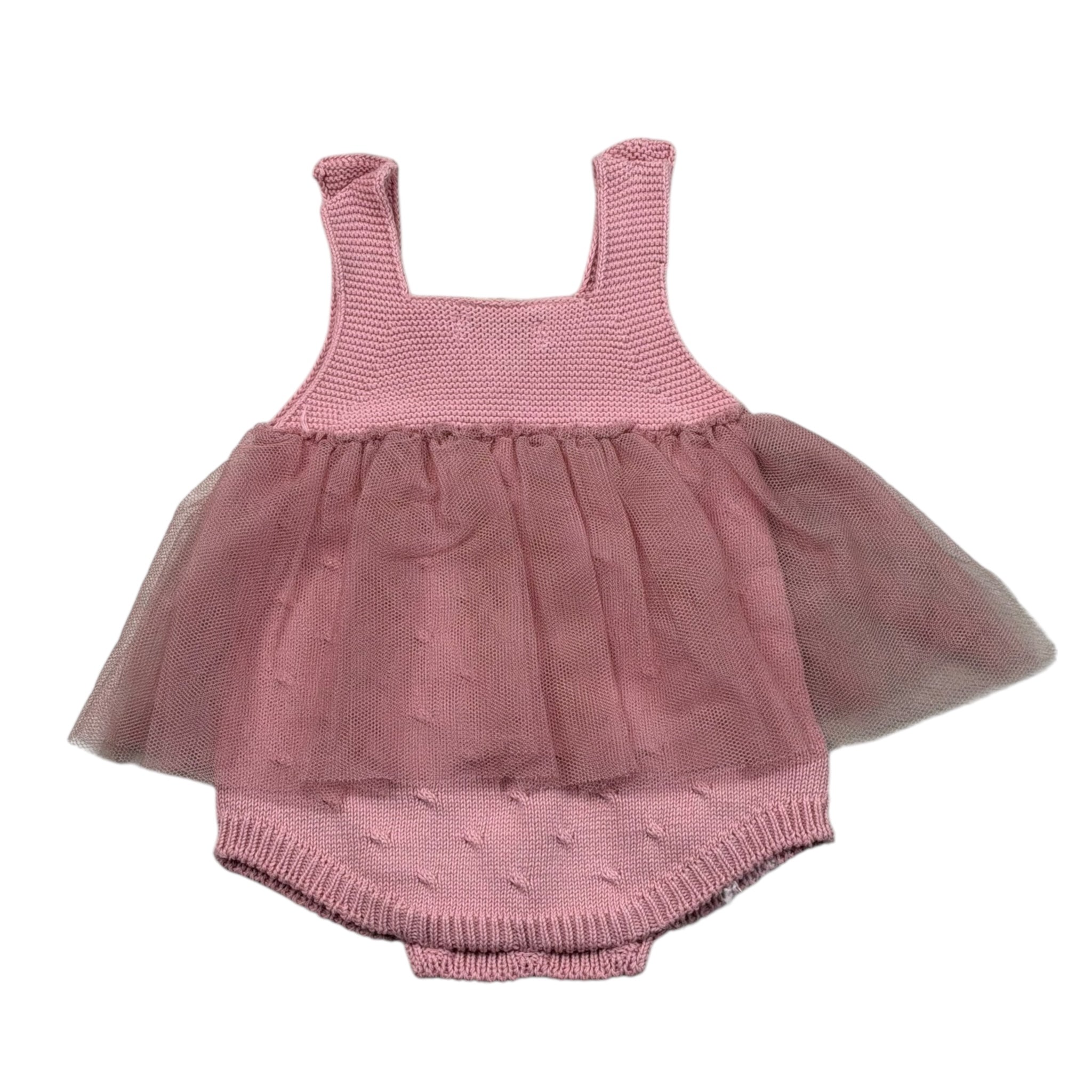 Cnd Pagliaccetto Tinta Unita con Tulle per Neonata 55937010 ROSA CND 