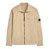 C.P. Company Camicia Manica Lunga Tinta Unita con Zip per Bambino CMC007 BEIGE C.P. COMPANY 
