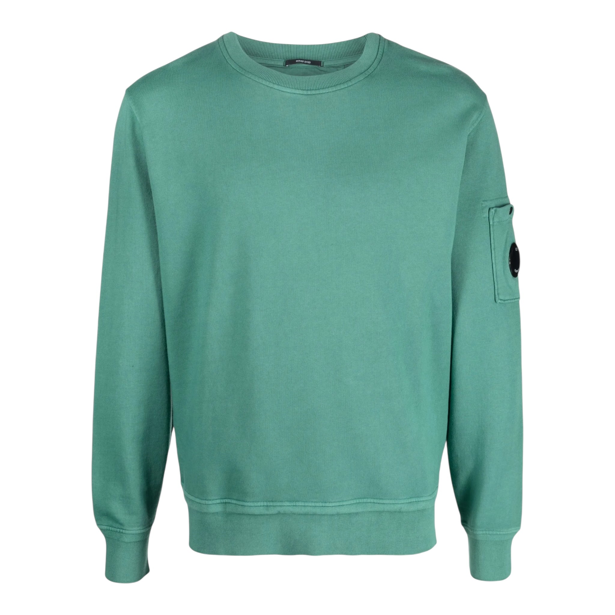 C.P. Company Felpa Chiusa Girocollo Tinta Unita per Bambino CUF00X VERDE C.P. COMPANY 