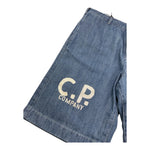 C.P. Company Bermuda Tinta Unita In Denim per Bambino CUQ00A BLU C.P. COMPANY 