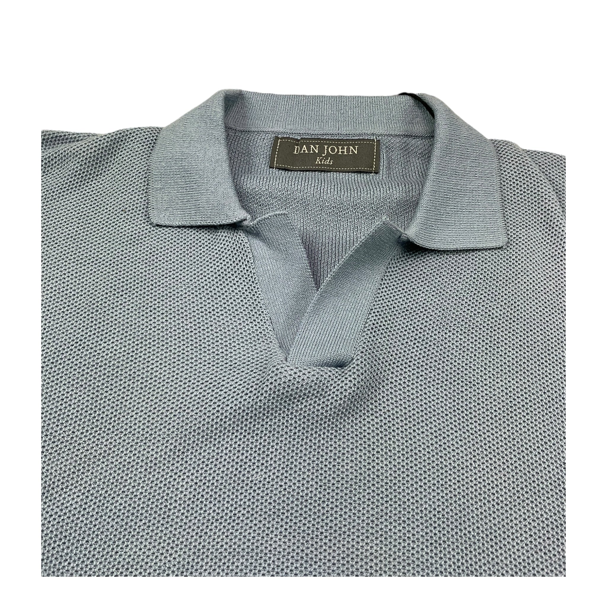 Dan John Polo Mezza Manica Tinta Unita per Bambino MGD5102J AZZURRO DAN JOHN 