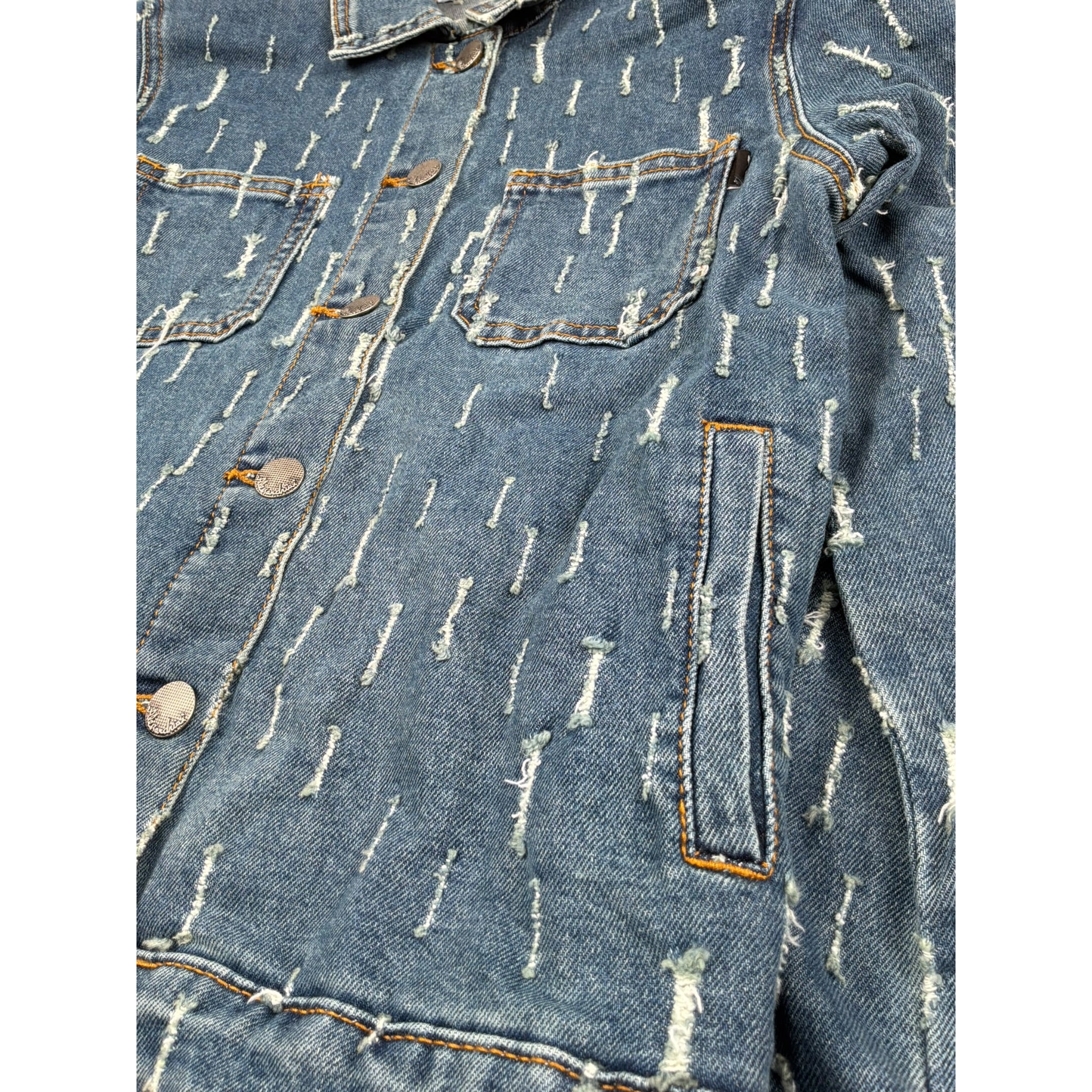 Daniele Alessandrini Giubbino In Denim Tinta Unita per Bambino 1235OD00258X BLU DANIELE ALESSANDRINI 