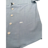Daniele Alessandrini Camicia Mezza Manica Tinta Unita per Bambino 1236C002300 AZZURRO DANIELE ALESSANDRINI 