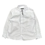 Daniele Alessandrini Camicia Manica Lunga Tinta Unita con Stampa per Bambino 1295C00084J BIANCO DANIELE ALESSANDRINI 