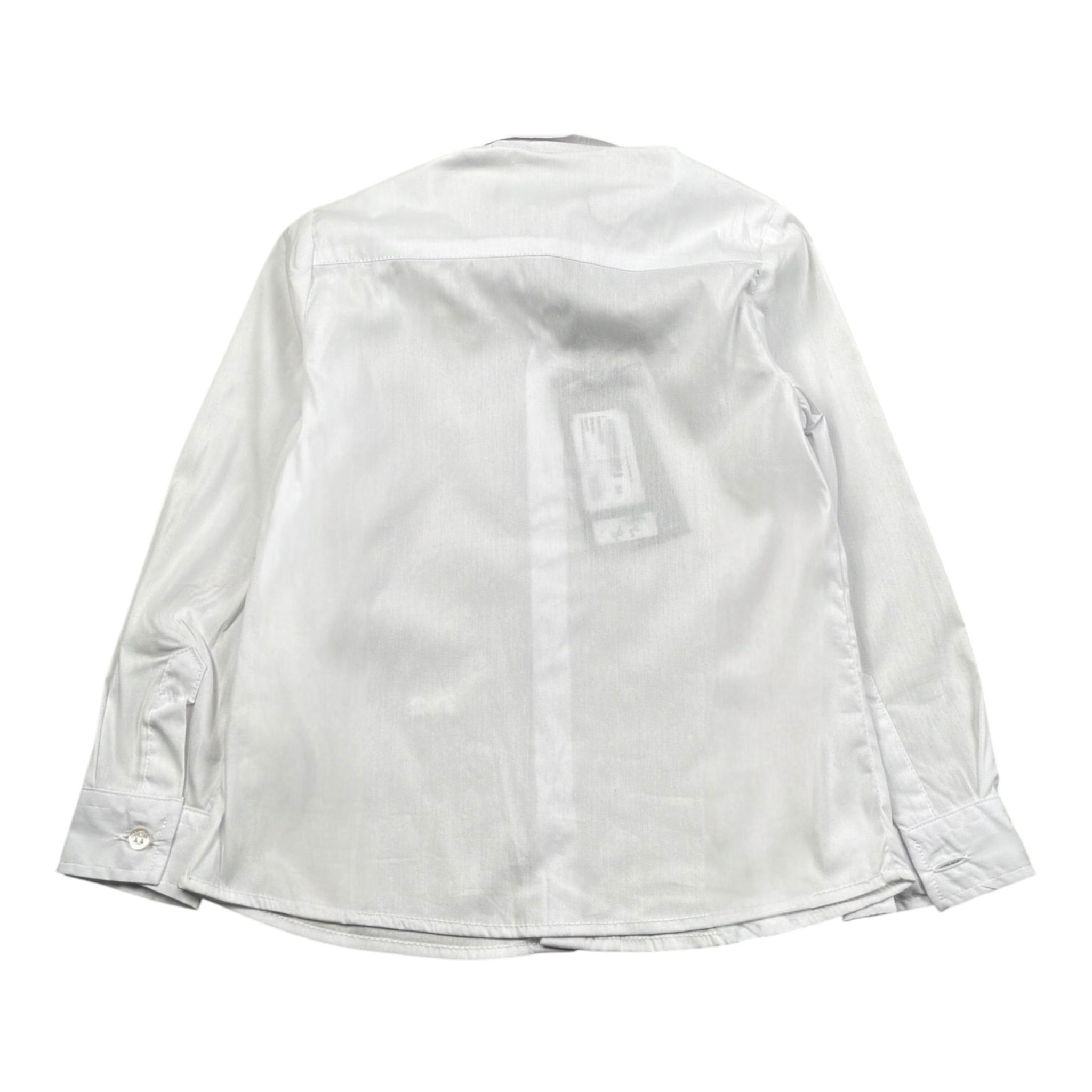 Daniele Alessandrini Camicia Manica Lunga Tinta Unita con Stampa per Bambino 1295C00084J BIANCO DANIELE ALESSANDRINI 