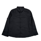 Daniele Alessandrini Camicia Manica Lunga Tinta Unita con Stampa per Bambino 1295C0306 NERO DANIELE ALESSANDRINI 
