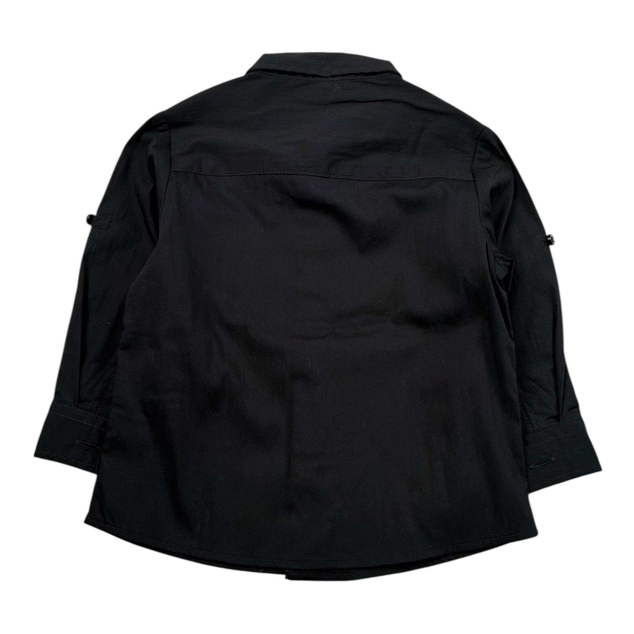 Daniele Alessandrini Camicia Tinta Unita con Logo per Bambino 1295C0778 NERO DANIELE ALESSANDRINI 
