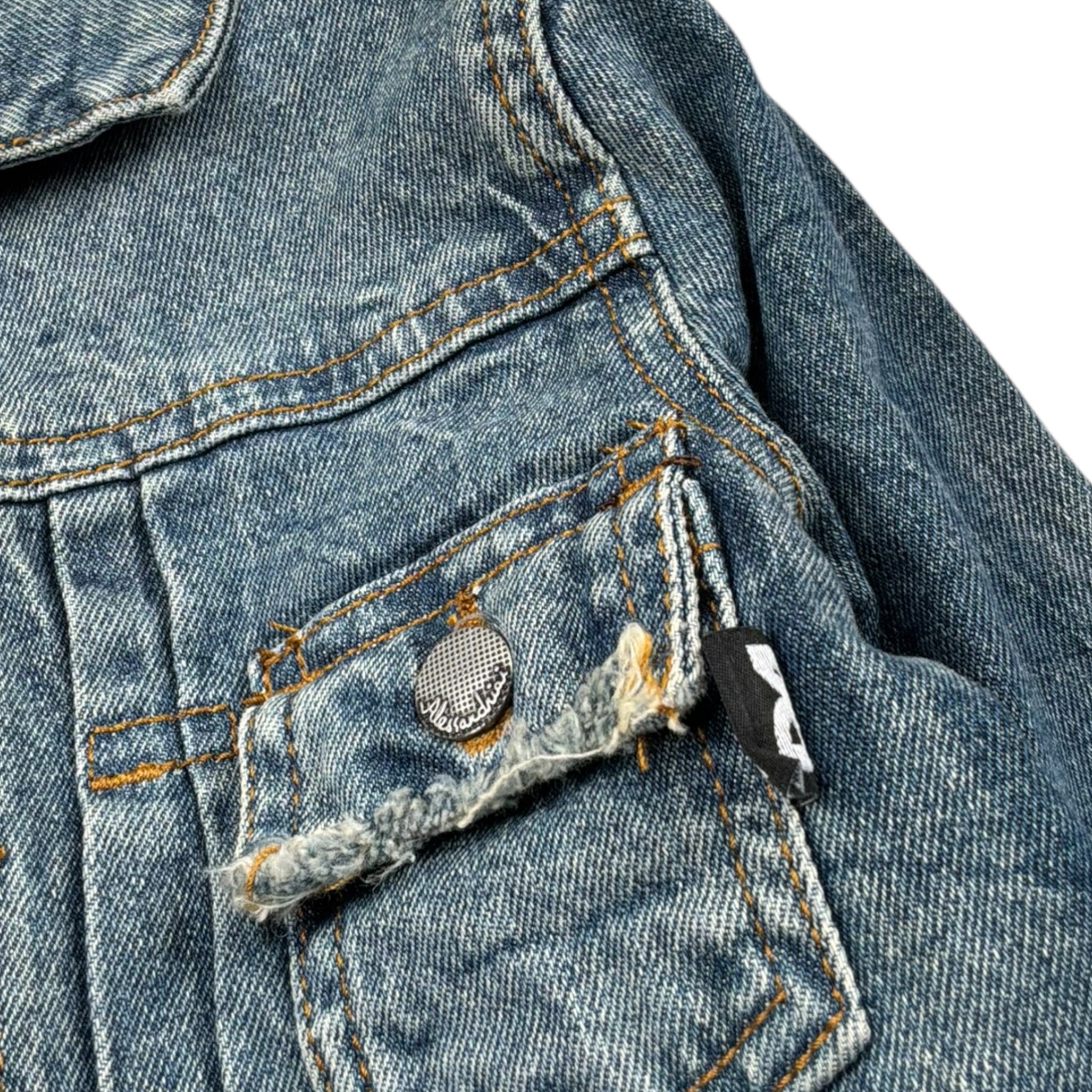 Daniele Alessandrini Giubbino In Denim Tinta Unita con Bottoni per Neonato 1295OD0894X BLU DANIELE ALESSANDRINI 