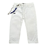 Daniele Alessandrini Pantalone tinta unita con Girovita Regolabile Bianco per Neonato 1295P0869 BIANCO DANIELE ALESSANDRINI 