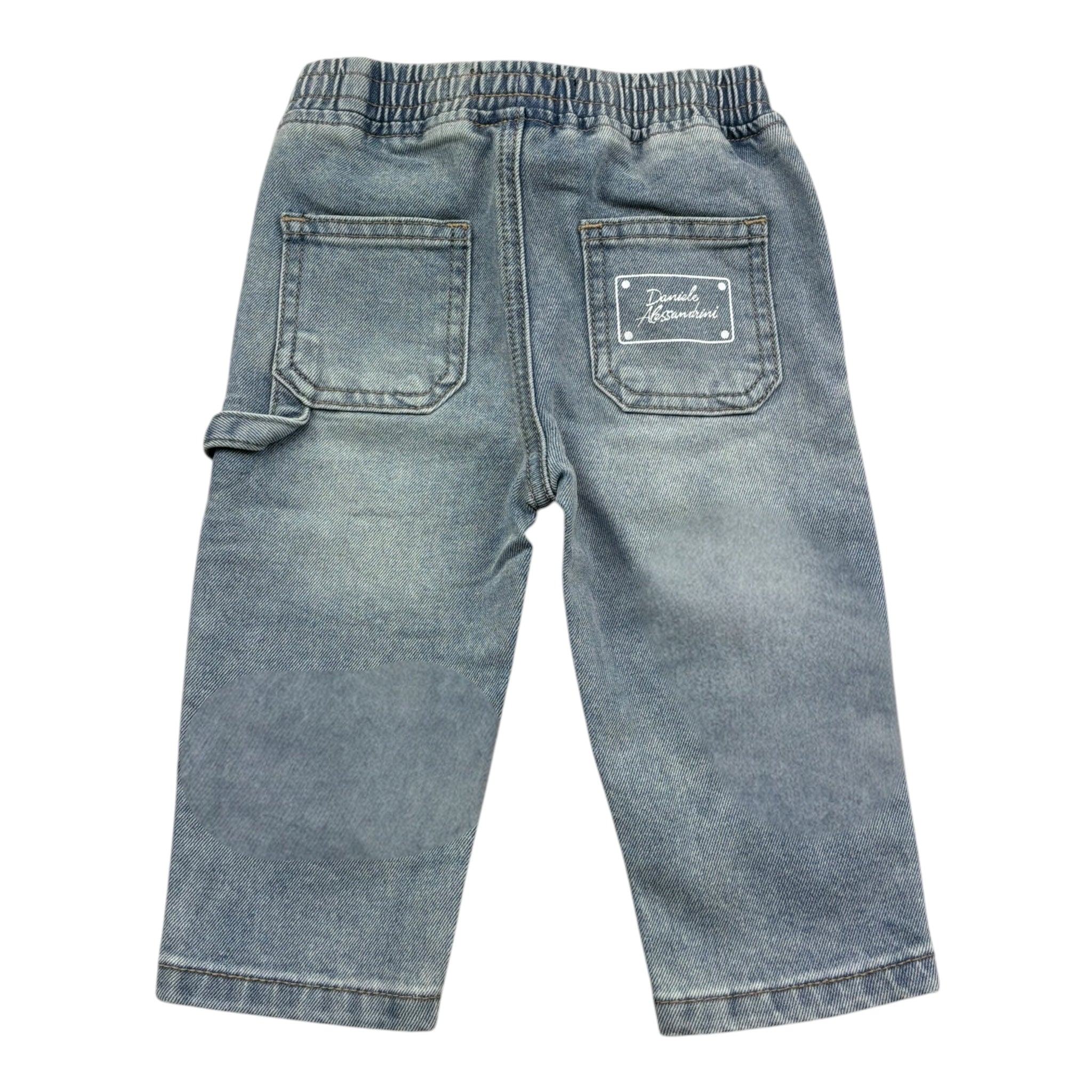 Daniele Alessandrini Jeans Tinta Unita con Elastico In Vita per Neonato 1295PD00171 AZZURRO DANIELE ALESSANDRINI 
