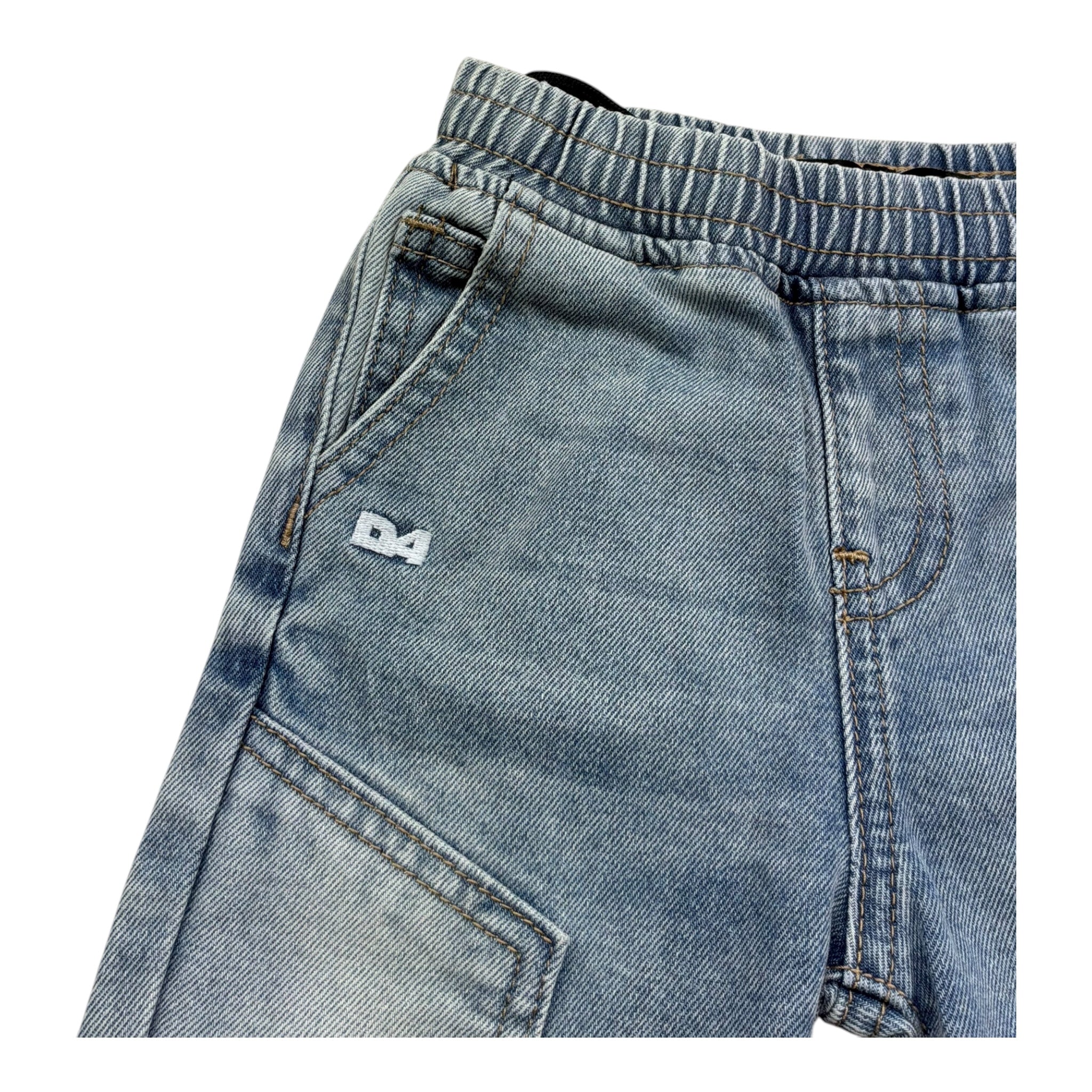 Daniele Alessandrini Jeans Tinta Unita con Elastico In Vita per Neonato 1295PD00171 AZZURRO DANIELE ALESSANDRINI 