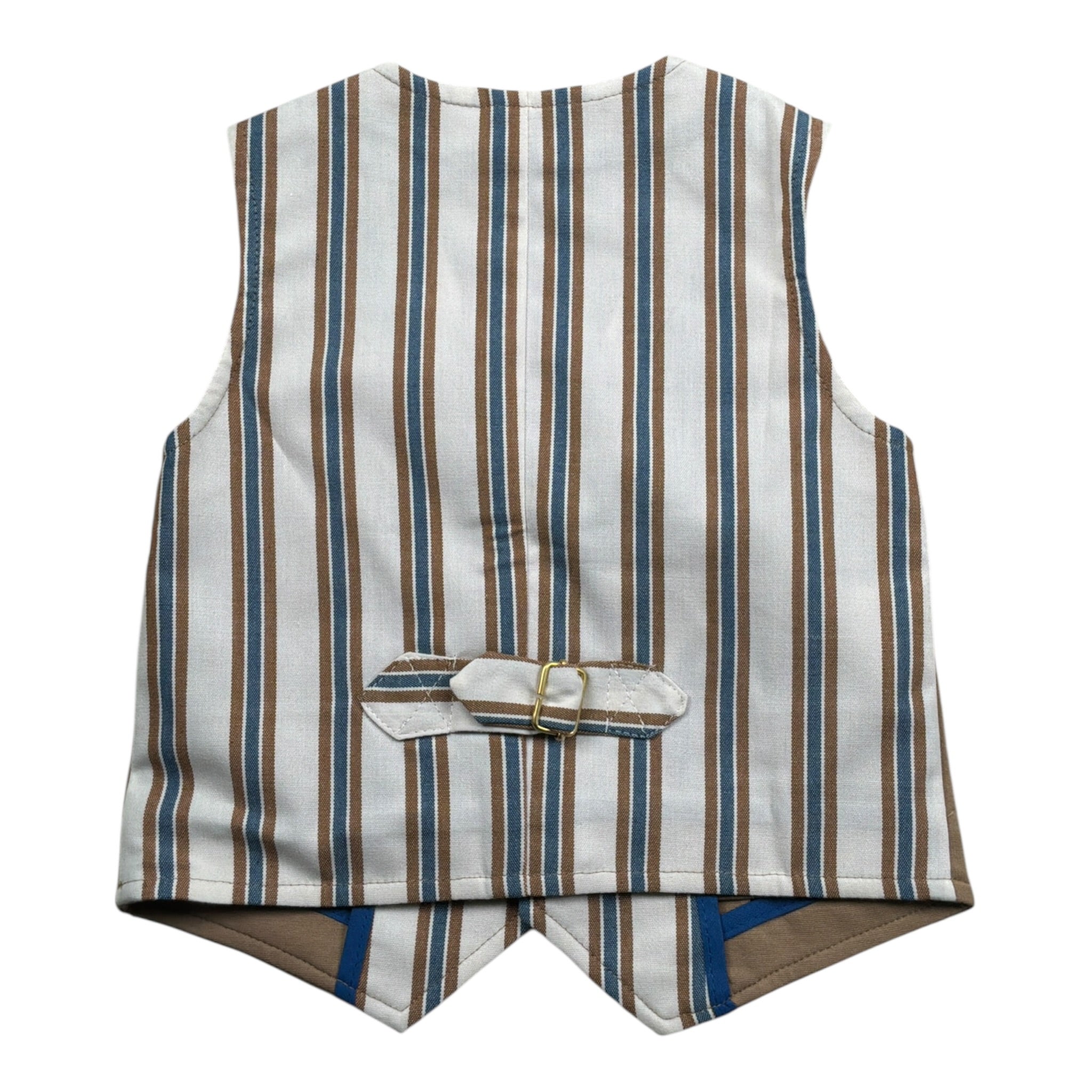 Daniele Alessandrini Gilet tinta unita con Fantasia A Righe Beige per Neonato 1296B0824 BEIGE DANIELE ALESSANDRINI 