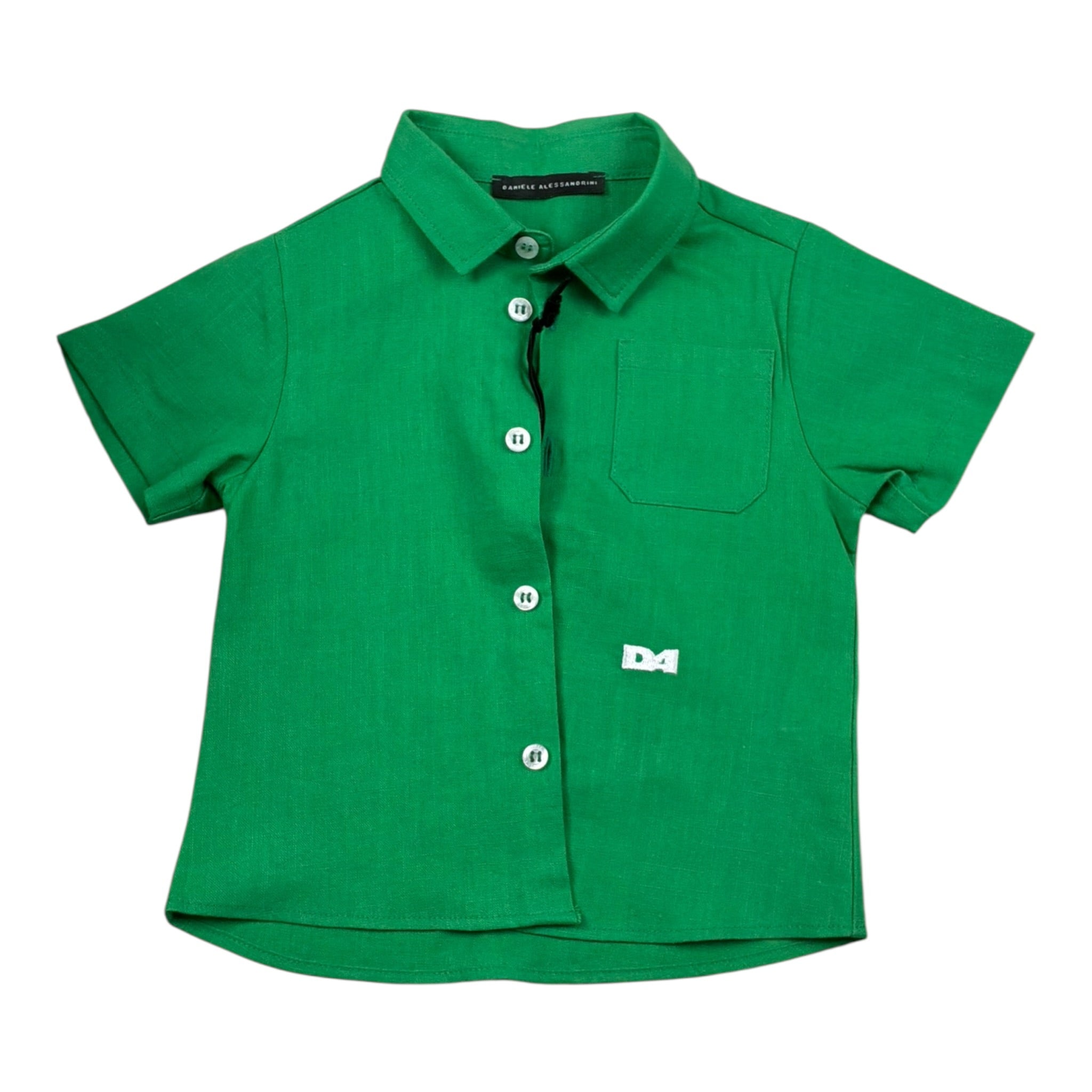 Daniele Alessandrini Camicia Tinta Unita Mezza Manica per Neonato 1296C00224XX VERDE DANIELE ALESSANDRINI 