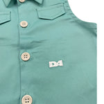 Daniele Alessandrini Camicia Smanicata Tinta Unita per Neonato 1296C00236 VERDE ACQUA DANIELE ALESSANDRINI 