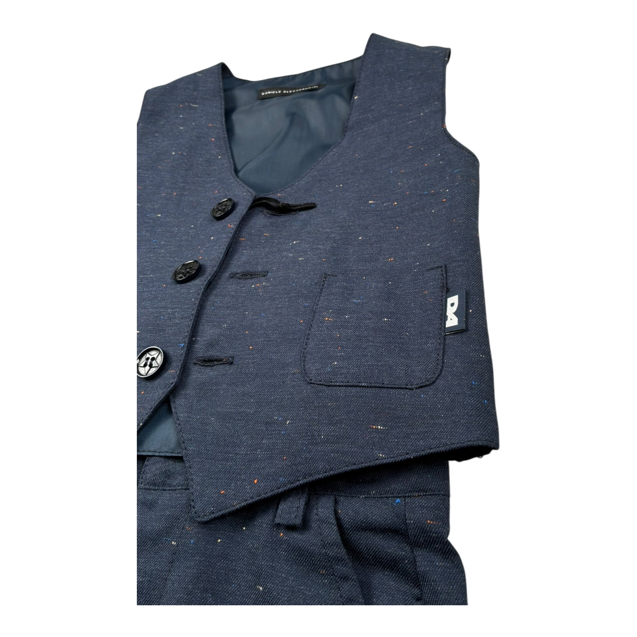 Daniele Alessandrini Completo 2 Pezzi Gilet-Bermuda per Neonato 1296K200163N BLU DANIELE ALESSANDRINI 