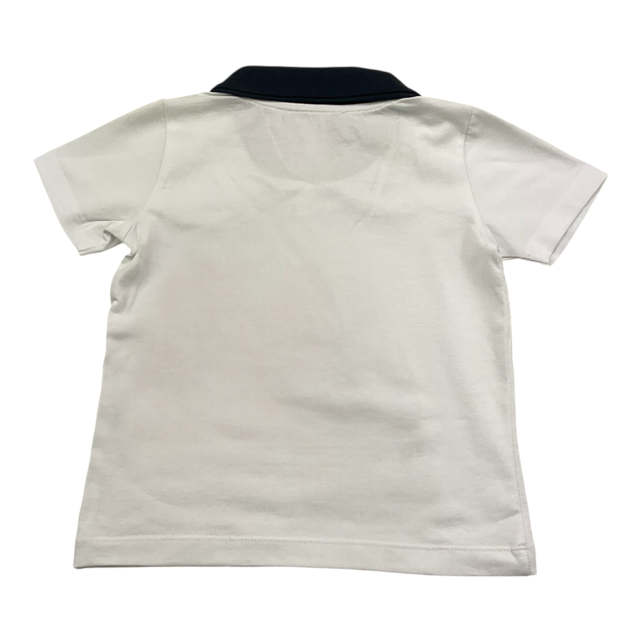 Daniele Alessandrini T-Shirt Tinta Unita con Colletto In Contrasto per Neonato 1296M00210 BIANCO DANIELE ALESSANDRINI 