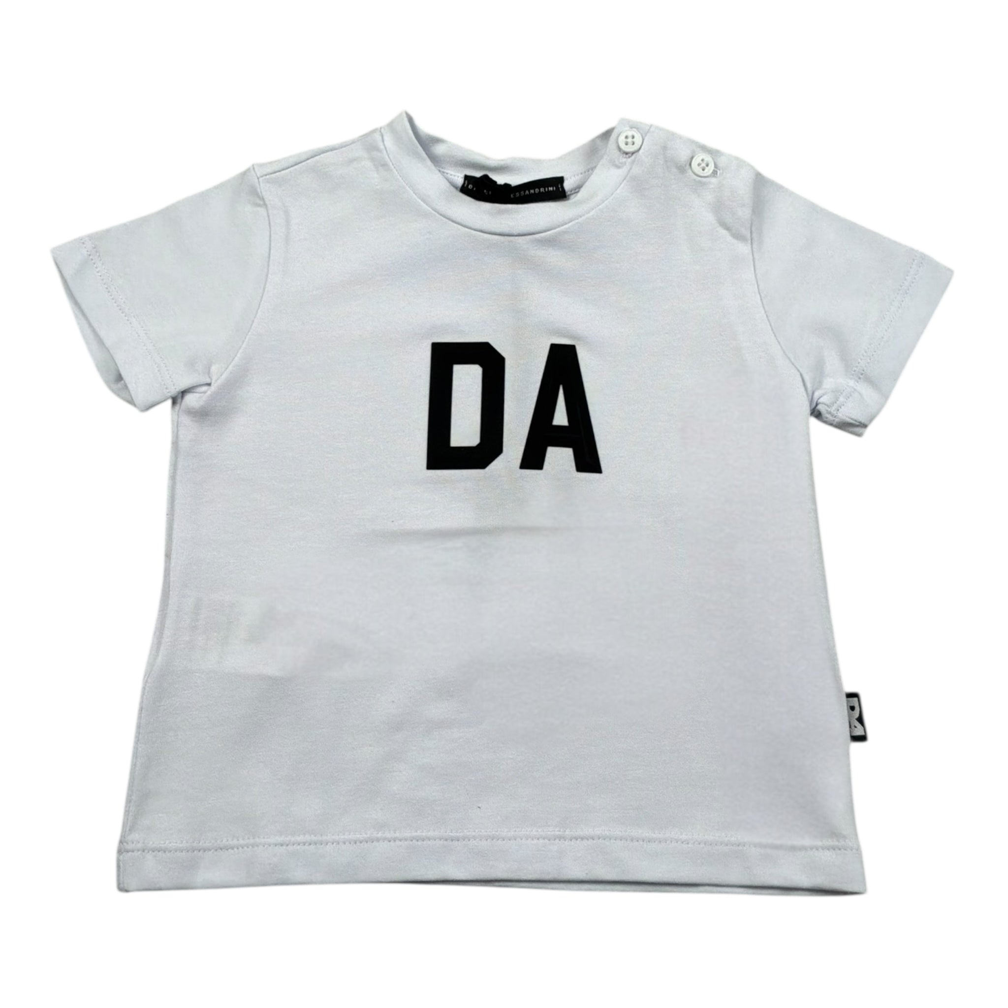 Daniele Alessandrini T-Shirt Girocollo Tinta Unita con Stampa per Neonato 1296M00270XX BIANCO DANIELE ALESSANDRINI 