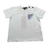 Daniele Alessandrini T-Shirt Girocollo tinta unita con Stampa Bianco per Neonato 1296M0816 BIANCO DANIELE ALESSANDRINI 