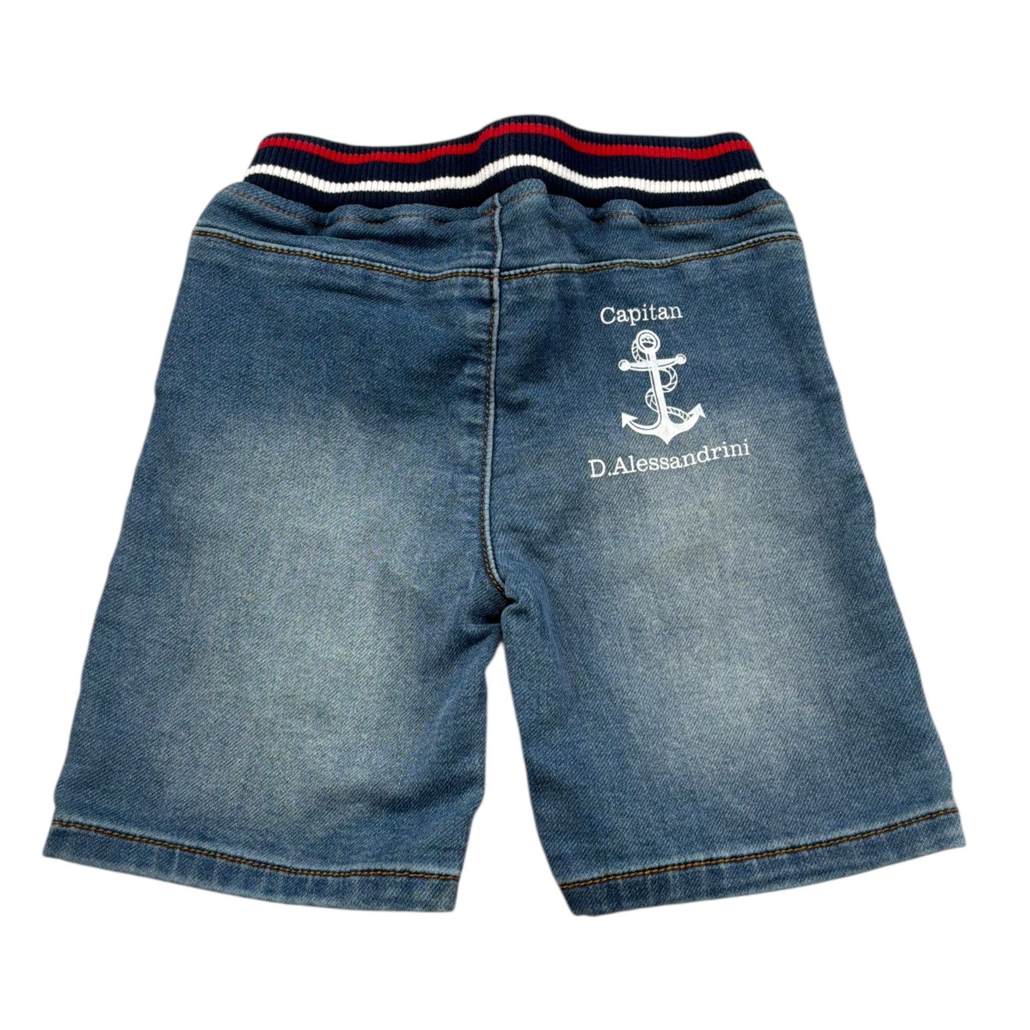 Daniele Alessandrini Bermuda In Denim con Elastico In Vita per Neonato 1296SD00173 BLU DANIELE ALESSANDRINI 