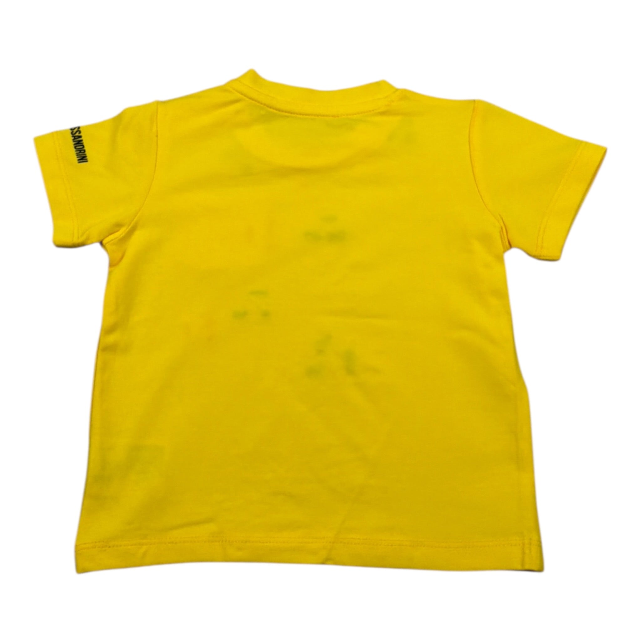 Daniele Alessandrini T-Shirt Girocollo tinta unita con Stampa Giallo per Neonato RKFIK GIALLO DANIELE ALESSANDRINI 