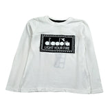 Diadora Shirt tinta unita Girocollo con Stampa Bianco per Bambina 021527 BIANCO DIADORA 