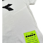 Diadora T-Shirt Girocollo tinta unita con Stampa Bianco per Bambino 022315 BIANCO DIADORA 