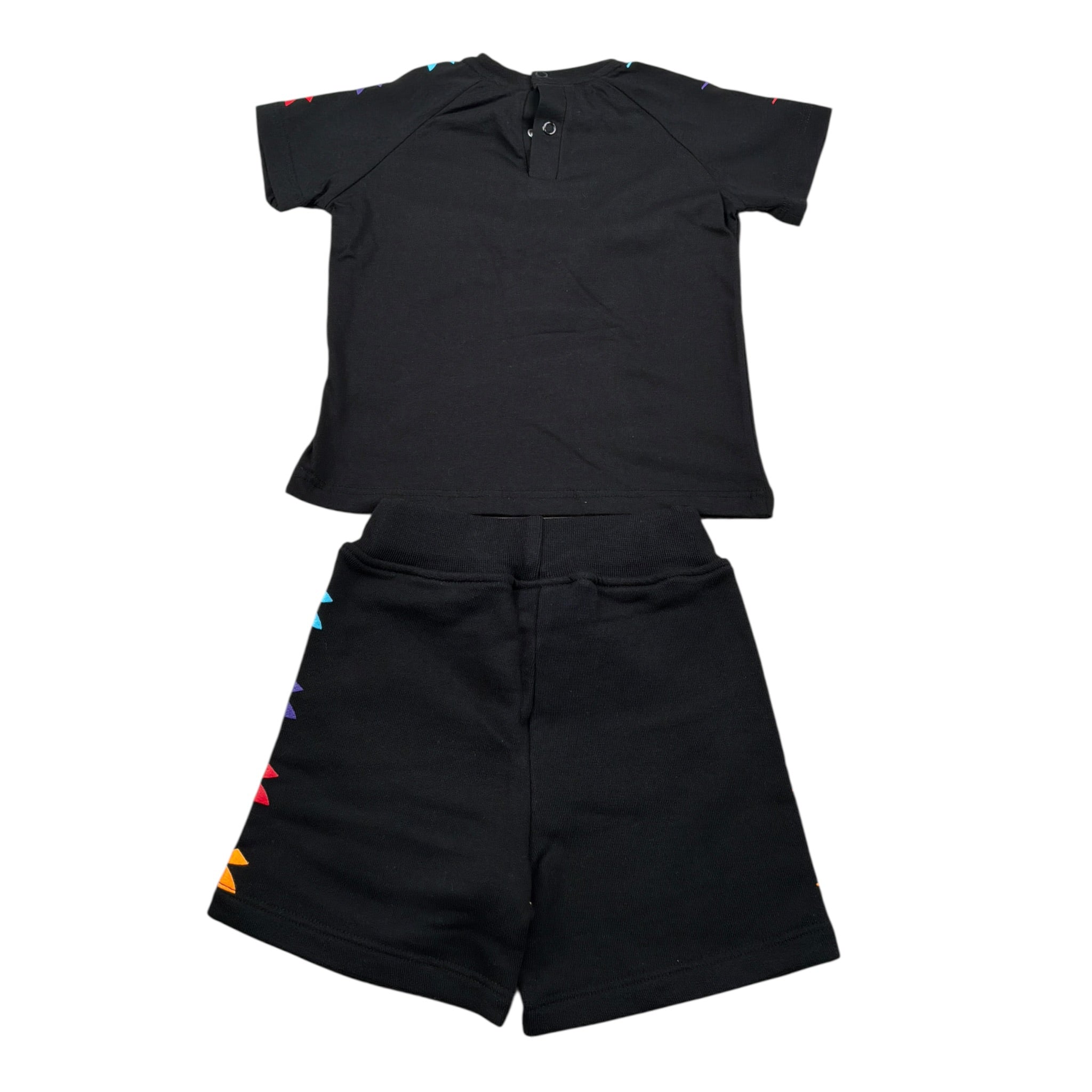 Diadora Completo 2 Pezzi T-Shirt-Bermuda Nero per Neonato 030100 NERO DIADORA 