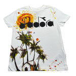 Diadora T-Shirt Girocollo tinta unita con Stampe Bianco per Bambino 033204 BIANCO DIADORA 