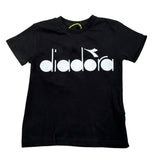 Diadora T-Shirt tinta unita con Stampa Nero per Bambino 033227 NERO DIADORA 