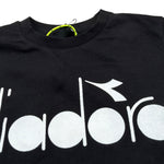 Diadora T-Shirt tinta unita con Stampa Nero per Bambino 033227 NERO DIADORA 
