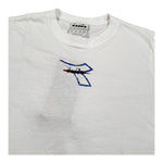 Diadora T-Shirt Girocollo Tinta Unita con Stampa per Bambino 102181707 BIANCO DIADORA 