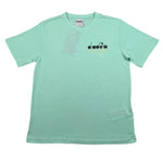 Diadora T-Shirt Girocollo Tinta Unita con Stampa per Bambino 102181707 VERDE ACQUA DIADORA 