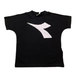 Diadora T-Shirt Girocollo Tinta Unita con Logo per Neonato S4DIBBTH065N NERO DIADORA 