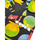 Diadora Camicia Mezza Manica tinta unita con Stampe Logo Nero per Bambino S4DIJBSI035 NERO DIADORA 