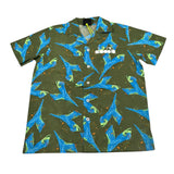 Diadora Camicia Mezzaz Manica tinta unita Stampa Fantasia Verde per Bambino S4DIJBSI052 VERDE DIADORA 