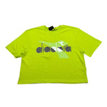 Diadora T-Shirt Girocollo tinta unita con Stampa Verde per Bambina S4DIJGTH112 VERDE DIADORA 