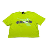 Diadora T-Shirt Girocollo tinta unita con Stampa Verde per Bambina S4DIJGTH112 VERDE DIADORA 